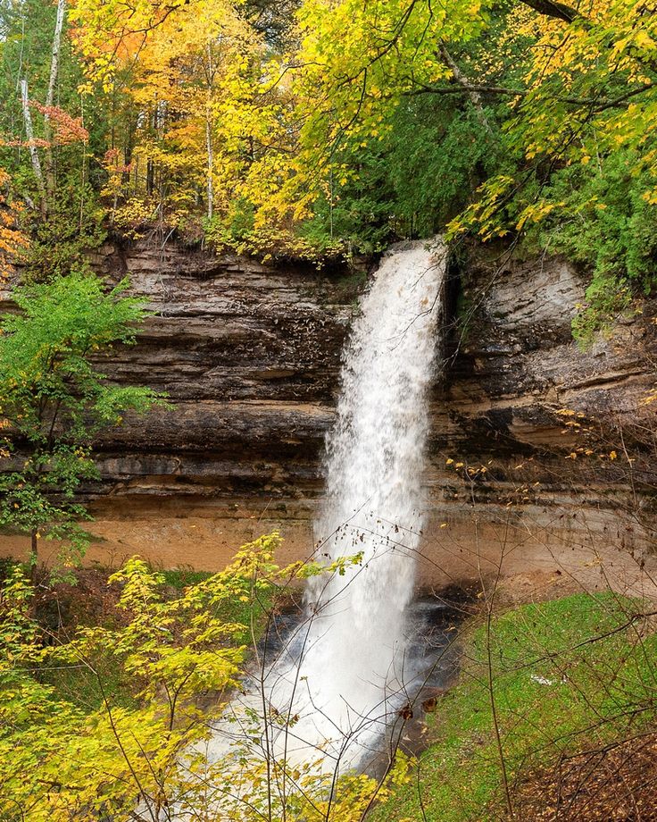 Munising Falls in Munising, Michigan