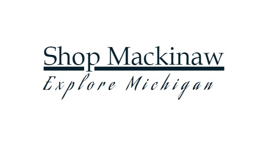 Shop Mackinaw website logo with Explore Michigan subtitle